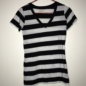 Black & White V-Neck T-Shirt